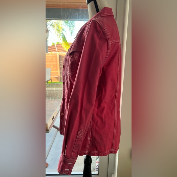 ISSAC MIZRAHI DENIM JACKET SIZE MEDUIM PINK - Picture 2 of 4